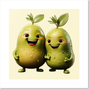 Avocado Cartoon Characters Posters and Art